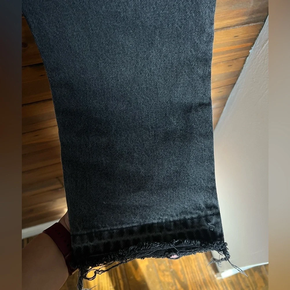 Levi’s woman’s straight leg jeans size large w29L32 light black/gray - Picture 5 of 10